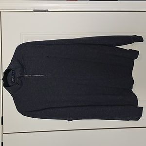 Grey Long Sleeve Quarter Zip Polo by Ralph Lauren